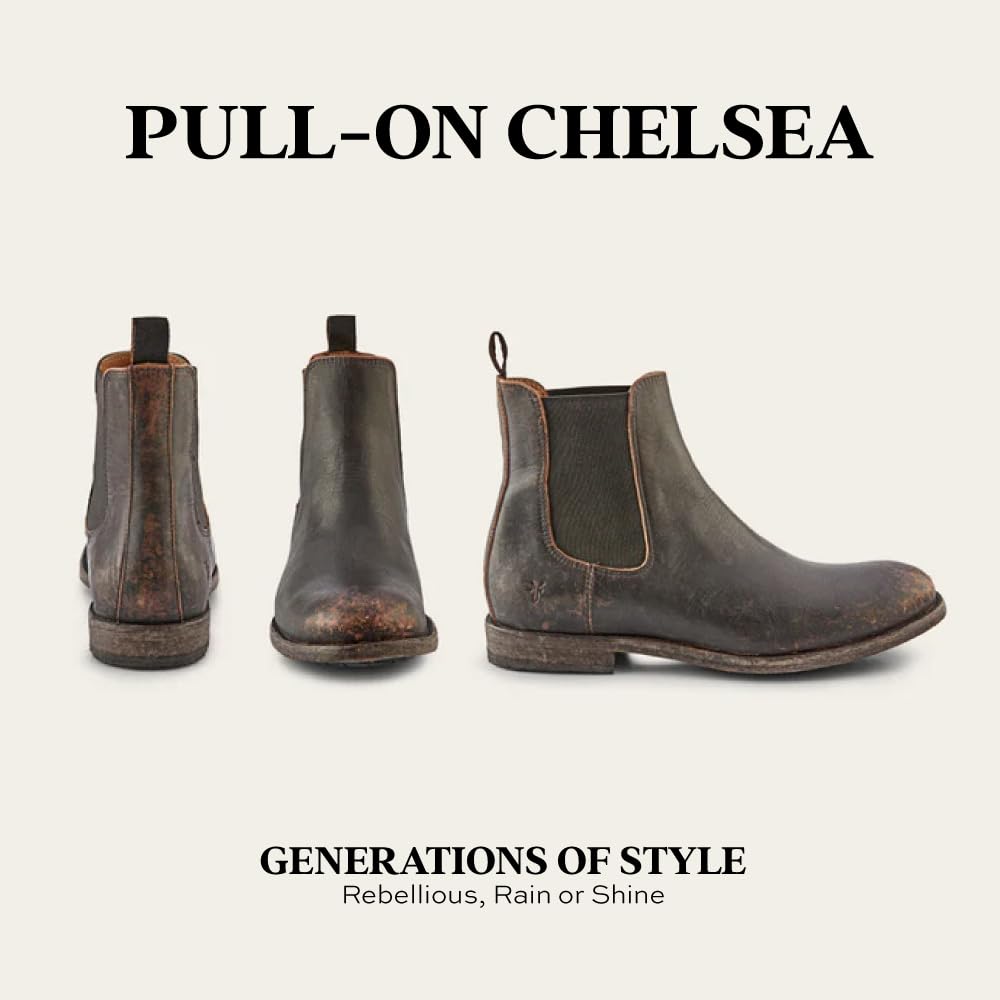 Frye Tyler Men's Chelsea Boots - Flexible Blake Construction, Elastic Side Panels, Comfort Footbed & Leather Lined - 6