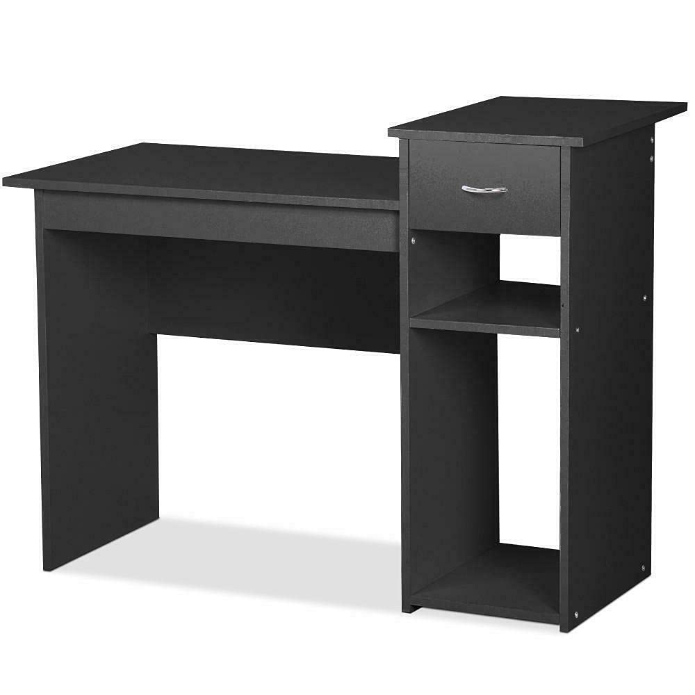 AWED Compact Computer Desk with Drawers - Home Office Workstation, Writing Table, Laptop Desk for Gaming & Study, Space-Saving Small Desk for Office & Home Use