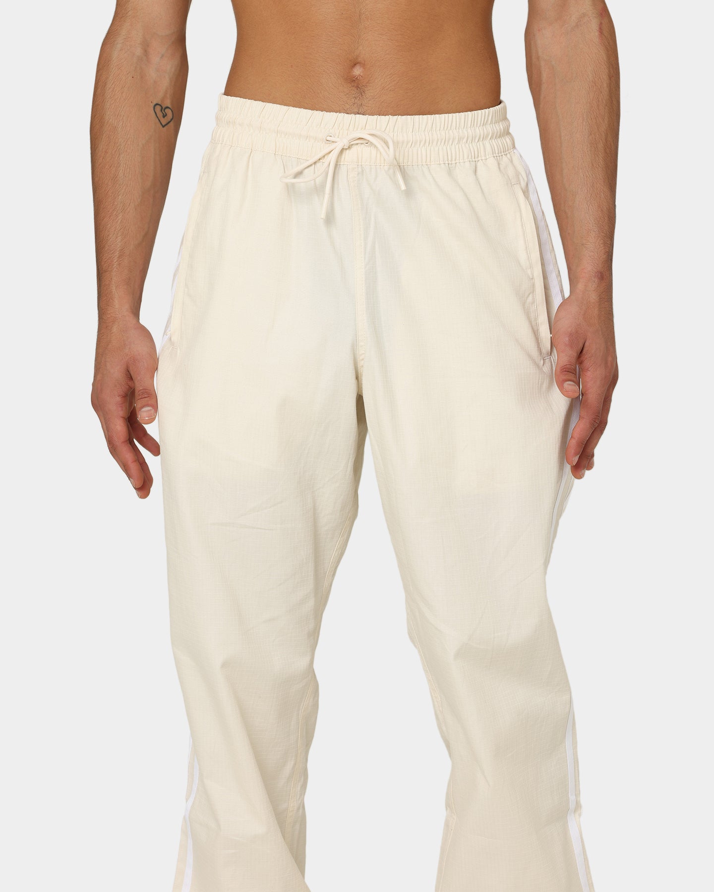 Adidas Originals Relaxed Fit Work Pants for Men - Wonder White | Comfortable Casual Office Wear & Street Style Fashion