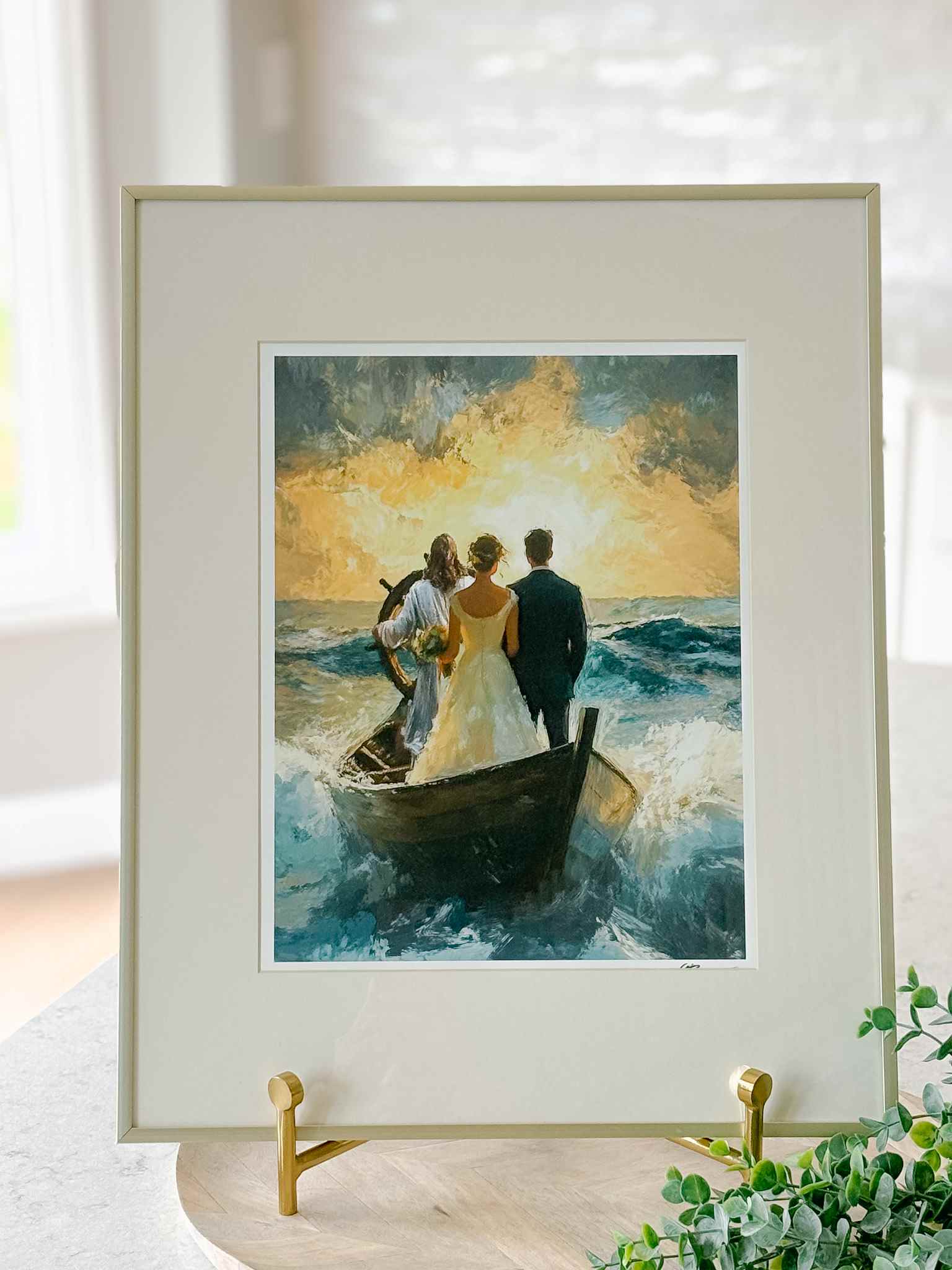 Guided by Him Christian Wall Art Print - Inspirational Scripture Decor for Home, Office & Church