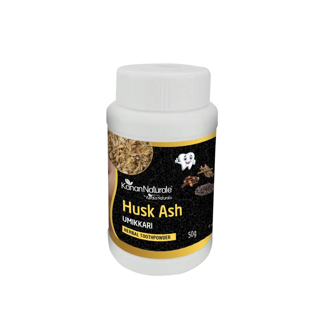 Organic Activated Charcoal Tooth Powder from Rice Husk - 50g | Natural Teeth Whitening & Detox | Herbal Dental Care for Fresh Breath & Stain Removal - Perfect for Daily Oral Hygiene & Travel Use