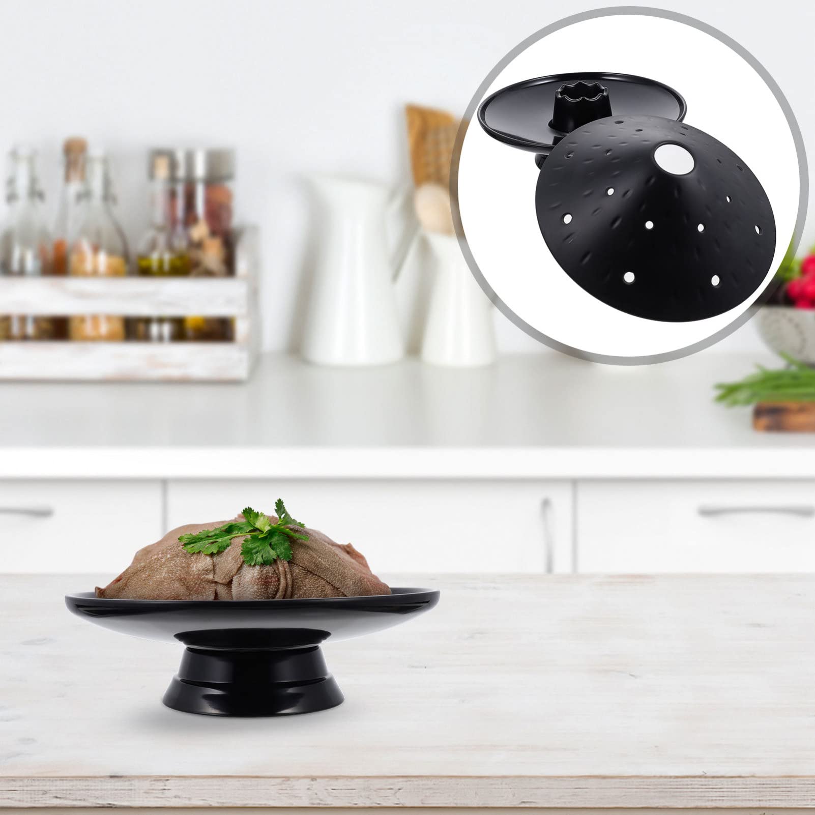 Premium Melamine Sushi Serving Tray - Japanese Style Cheese & Dessert Platter for Restaurants, Hotels & Buffets - Durable Black Sashimi Plate with Dry Ice Compatibility - Perfect for Catering, Parties & Fine Dining Presentation