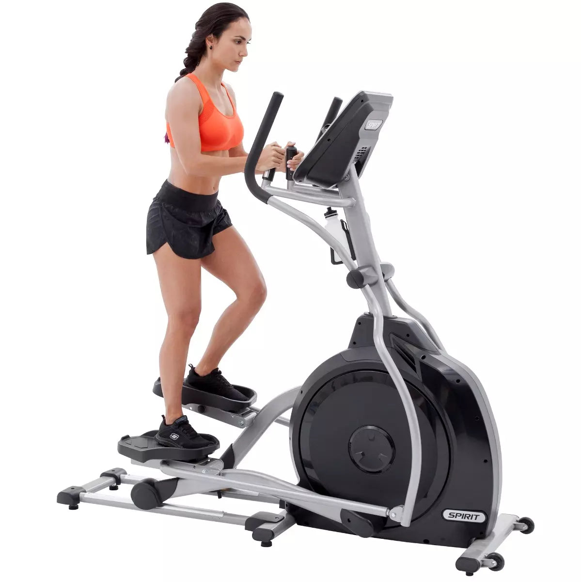 Spirit XE195 Elliptical Machine - Low Impact Cardio Trainer for Home Gym, Commercial Use | Perfect for Small Spaces & Full-Body Workouts