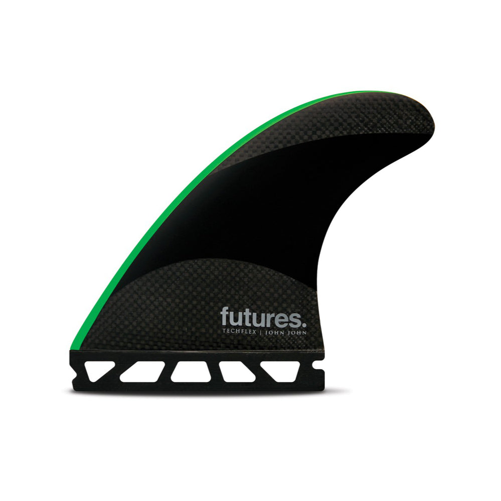 John John Florence Thruster Techflex Surfboard - Medium Size, Black/Neon Green - High Performance Shortboard for Waves & Competitions