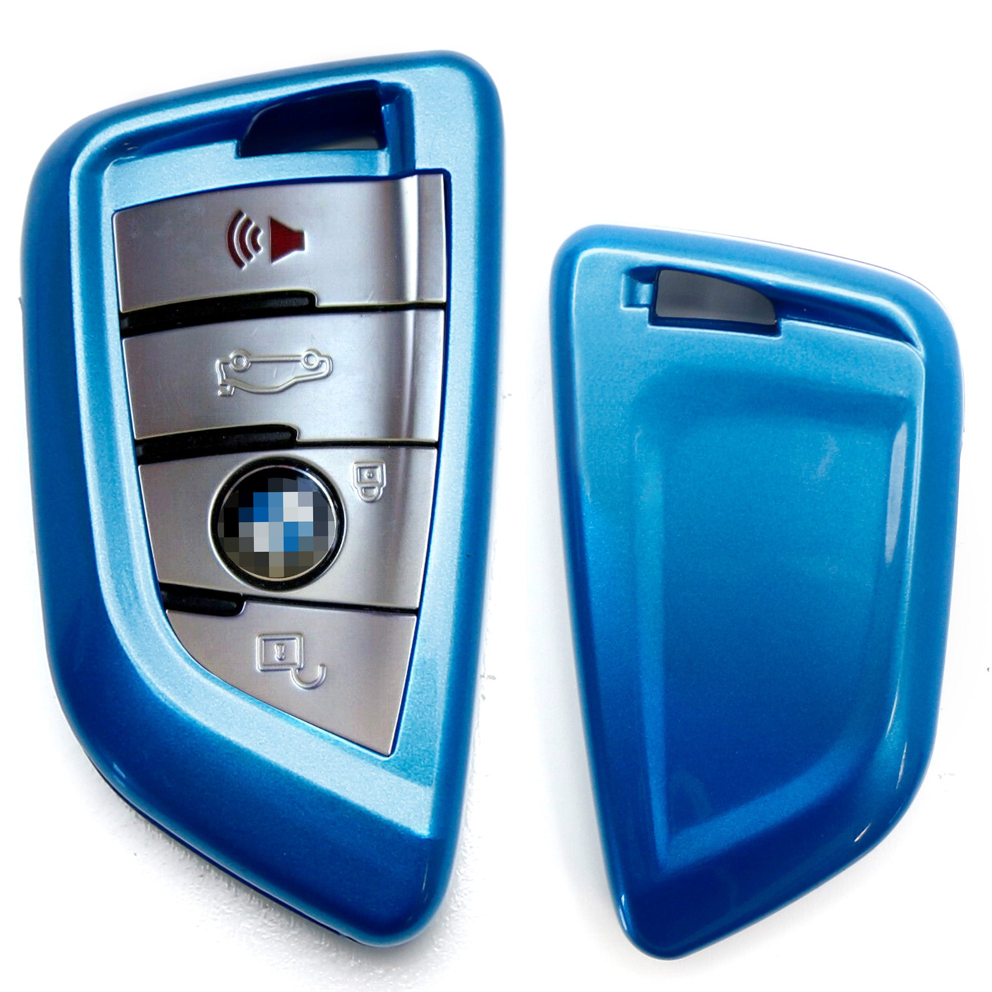 Premium Glossy Blue Smart Key Fob Cover for BMW X1 X4 X5 X6 5 Series 7 Series - Exact Fit Replacement Case with Scratch Protection (Perfect for Daily Use, Gifting & Car Enthusiasts)