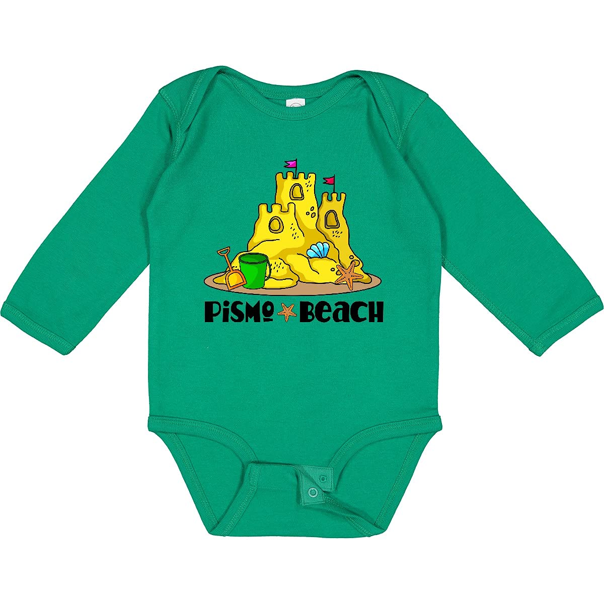 Inktastic Pismo Beach California Vacation Long Sleeve Baby Bodysuit - Soft Cotton Creeper for Boys & Girls - Beach Trip, Family Outing, Photo Shoot Outfit
