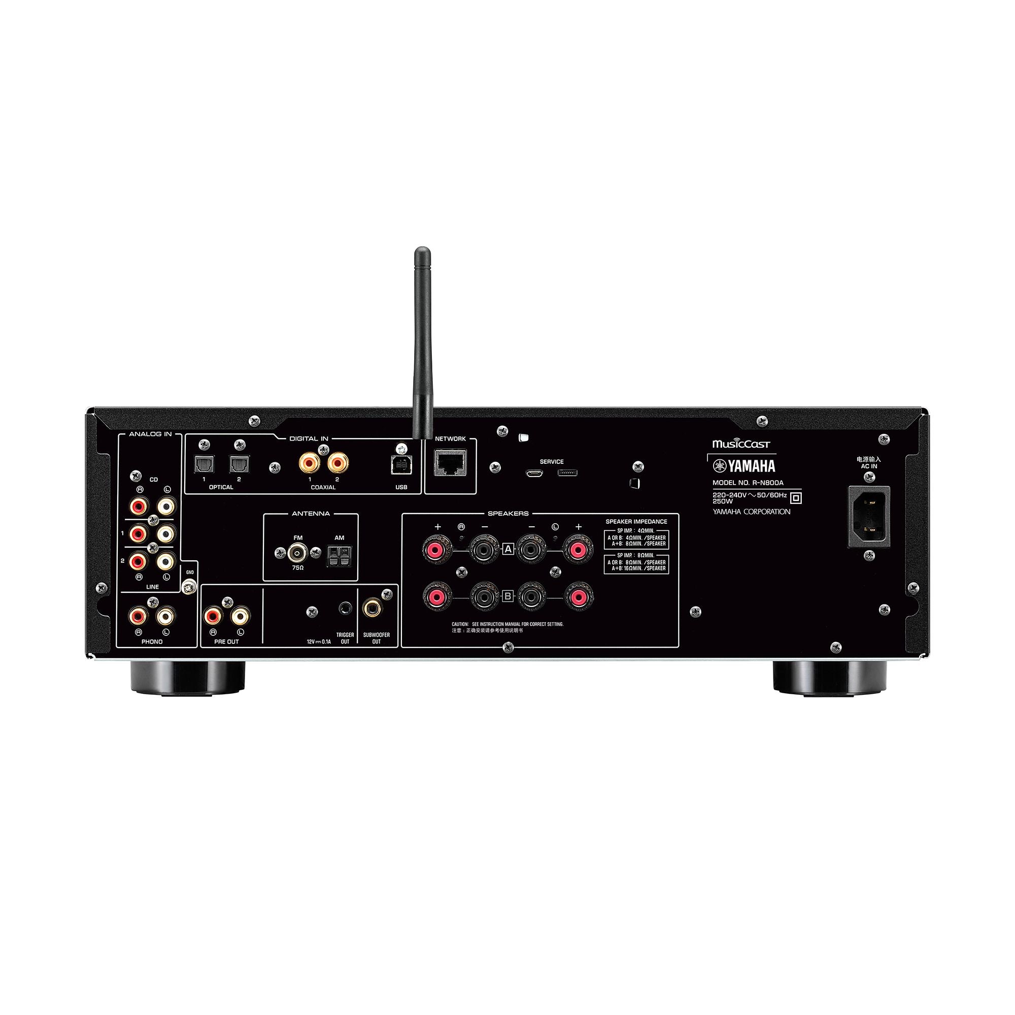 Yamaha R-N800A Stereo Network Receiver - Hi-Fi Audio Amplifier with Bluetooth, Wi-Fi & Streaming for Home Theater & Music Listening
