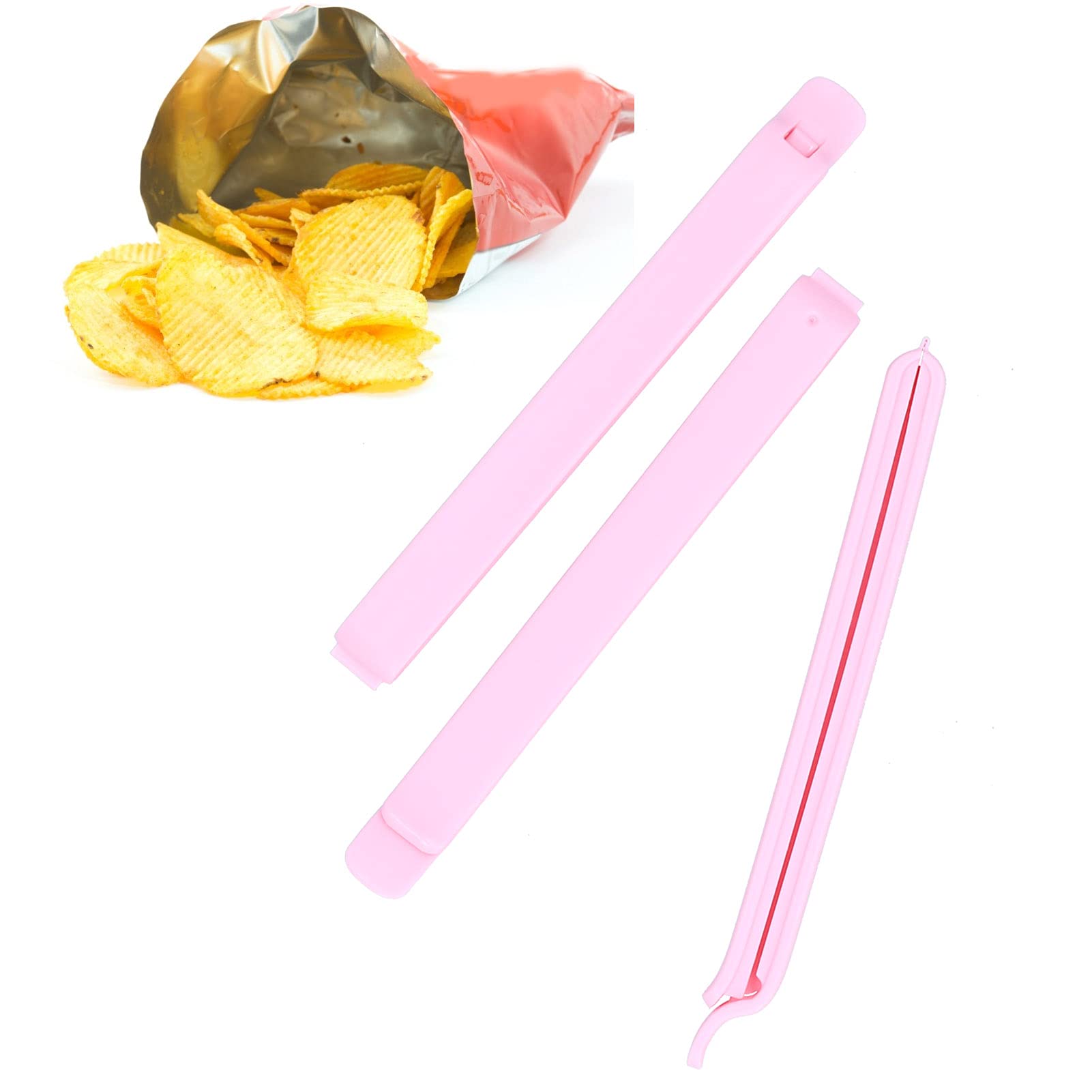 Food Storage Sealing Clips 3-Pack - Reusable Plastic Bag Clips for Snacks, Chips, Cereal & Dry Food Preservation | Perfect for Kitchen, Pantry & Picnic Organization