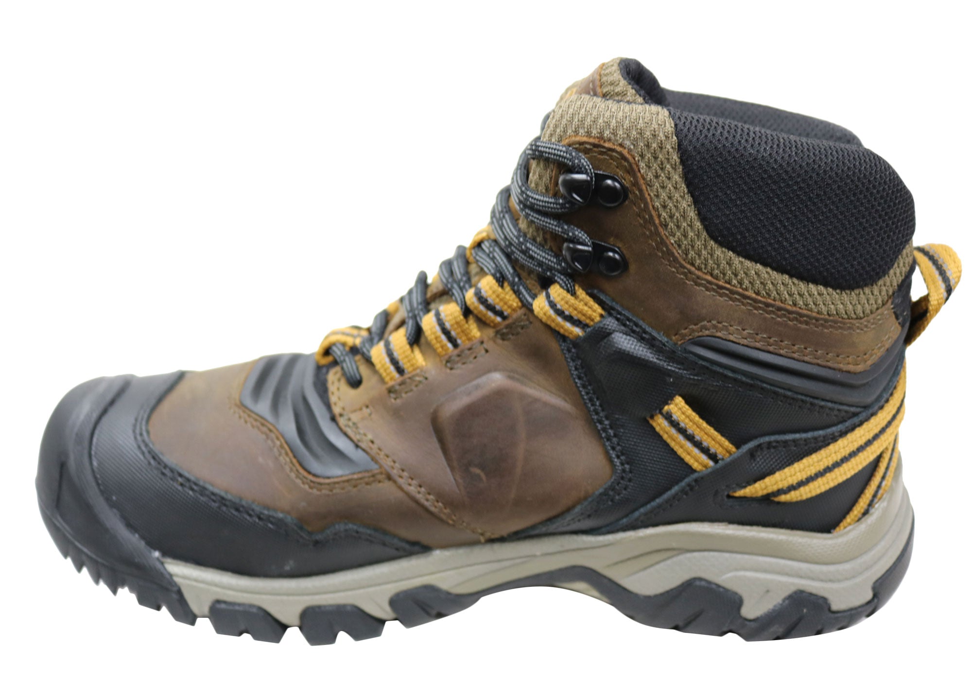 Keen Men's Ridge Flex Mid Waterproof Hiking Boots - Comfortable Leather Outdoor Shoes for Trekking & Mountain Adventures