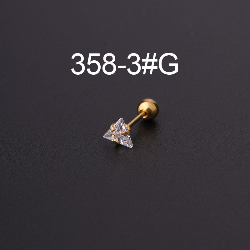 20G Cartilage Tiny Stud Earrings - Geometric Minimalist Earrings for Women | HSPJ358 | Perfect for Daily Wear, Parties & Gifting