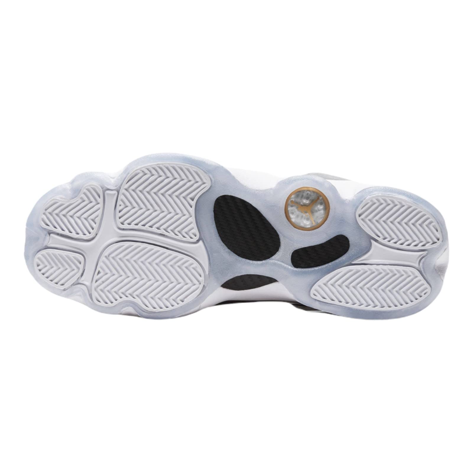Nike 6 Rings DMP Grade School GS Basketball Shoes - Black, White & Gold (CW6994-100) | Retro Style for Kids' Sports & Casual Wear