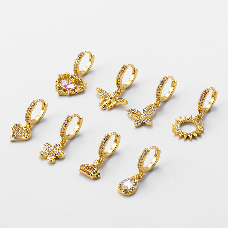 Sparkly 9mm Cartilage Huggie Hoop Earrings for Second Lobe Piercing | HSPJ879 | Perfect for Everyday Wear & Special Occasions