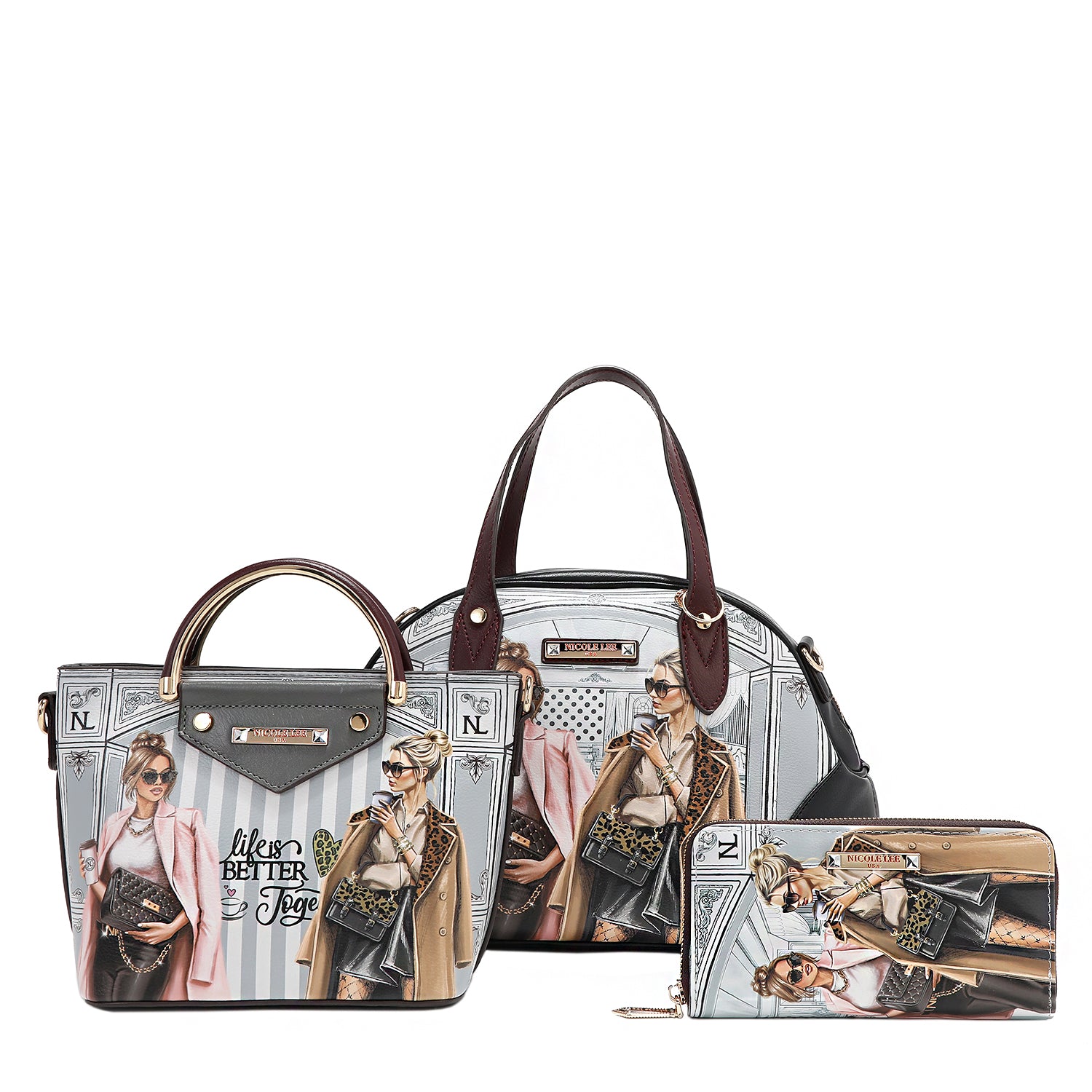 Stylish Women's 3-Piece Handbag Set with Crossbody Bag & Wallet - Perfect for Evening Out, Parties, and Special Occasions