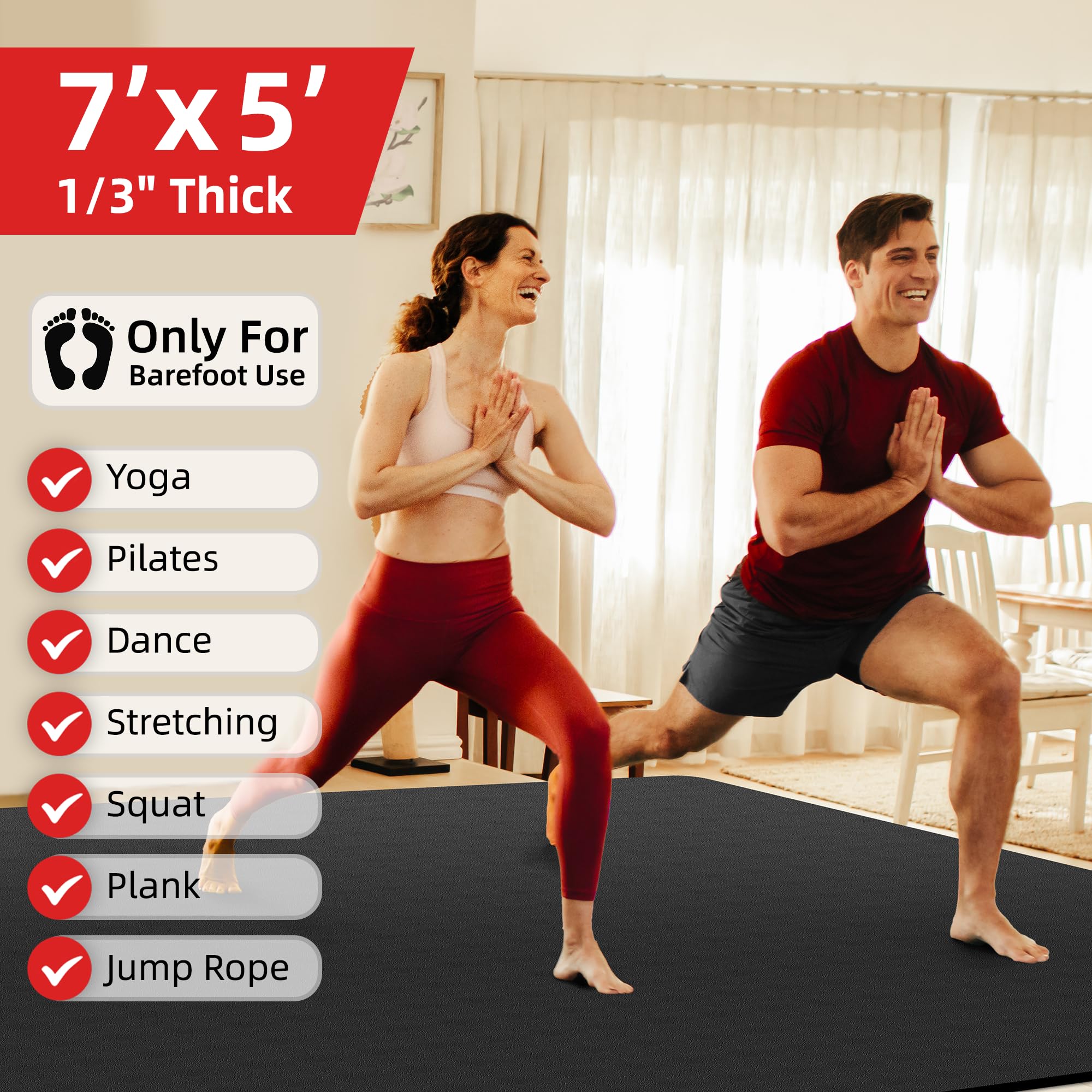 Extra Thick Yoga Mat 1/2