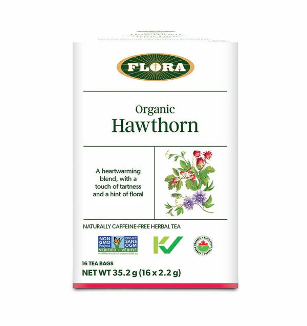Organic Hawthorn Tea Bags - 16 Count | Herbal Tea for Digestion & Heart Health | Perfect for Relaxation & Wellness Routine