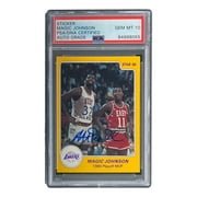 Magic Johnson Signed 1986 LA Lakers #9 Star Trading Card PSA/DNA Certified Gem MT 10 - Perfect for Sports Memorabilia Collectors & NBA Fans Display