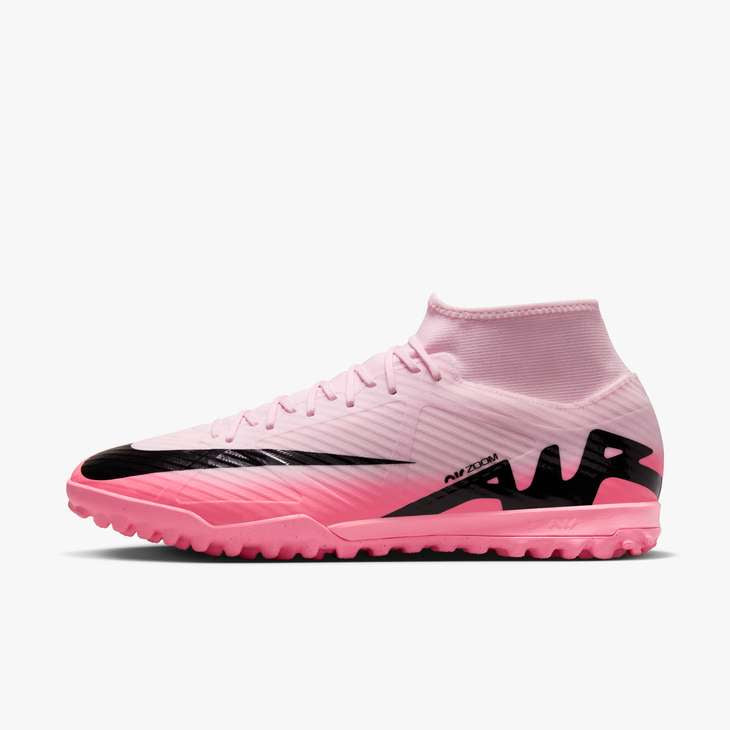Nike Mercurial Superfly 9 Academy TF Turf Soccer Shoes for Men & Women - Pink Foam/Black - Lightweight Football Cleats for Artificial Grass - Perfect for Training, Matches & Indoor Soccer Games