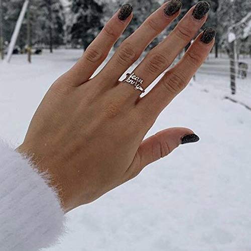 Personalized Dainty Custom Rings for Women - Heartfelt 2 Name Engraved Gold Rings, Perfect Gift for Wife or Girlfriend | Anniversary, Valentine's Day & Romantic Occasions