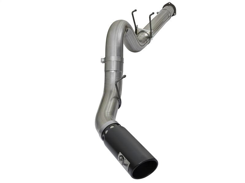 aFe Large Bore HD 5-Inch DPF Back 409 Stainless Steel Exhaust System with Black Tip for 2017 Ford Diesel Trucks V8 6.7L (td) - Performance Upgrade for Towing & Off-Road Driving