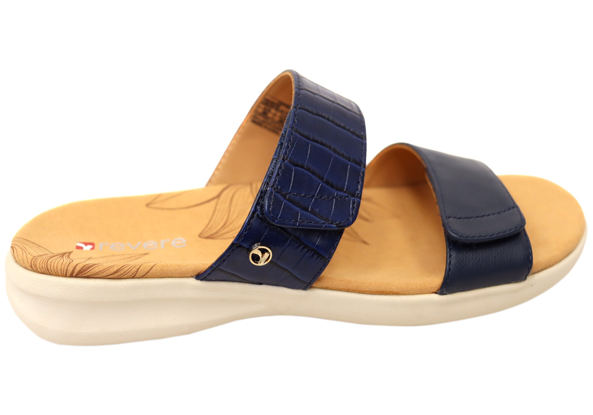Revere Seaside Women's Comfortable Supportive Leather Slide Sandals - Perfect for Beach, Pool & Summer Casual Wear