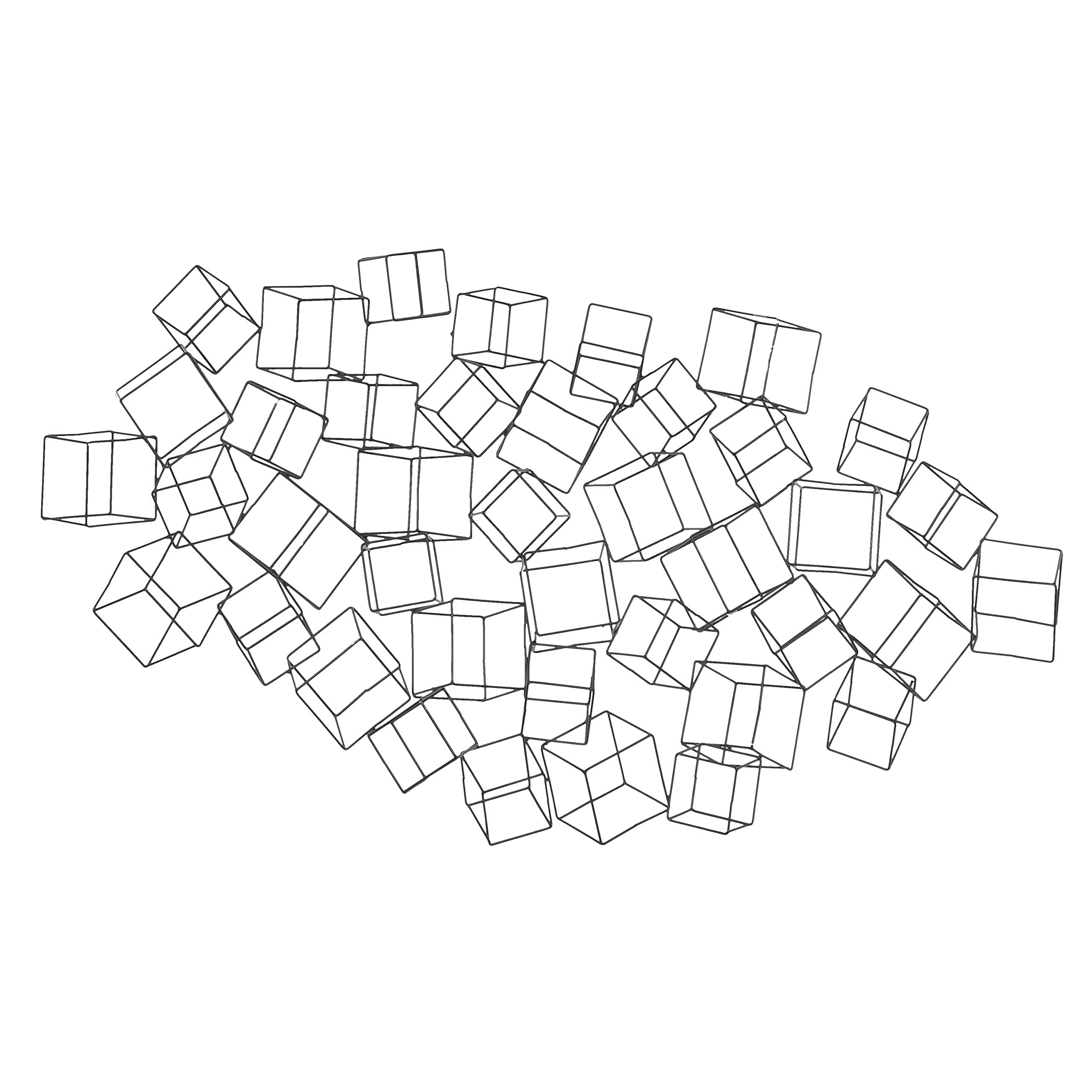Deco 79 Modern Black Metal Geometric Wall Art Sculpture - 3D Square Home Decor 48