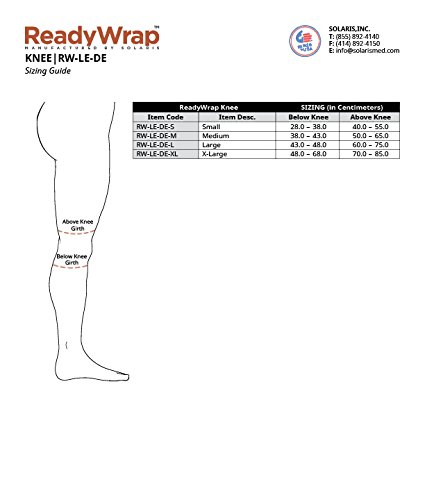ReadyWrap Black Knee Small 20 cm Compression Wrap - Support for Running, Sports & Recovery - Ideal for Athletes & Active Lifestyles