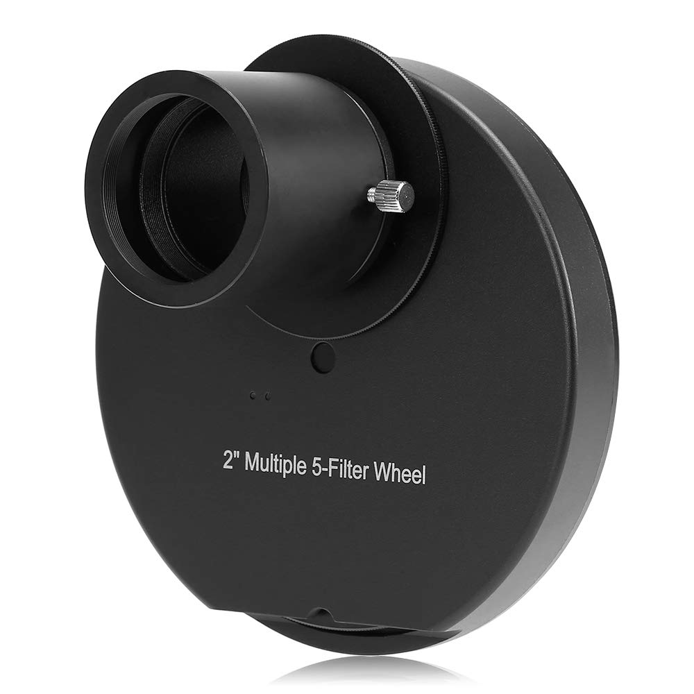 EXCLUZO 1.25INCH / 2INCH 5-Position Eyepiece Filter Wheel for Astronomy Telescopes - Perfect for Deep Sky Observation, Planetary Viewing & Astrophotography