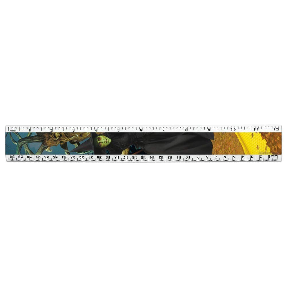 Wizard of Oz Wicked Witch Character 12 Inch Plastic Ruler with Standard & Metric Measurements - Perfect for School, Office & Collectible Display