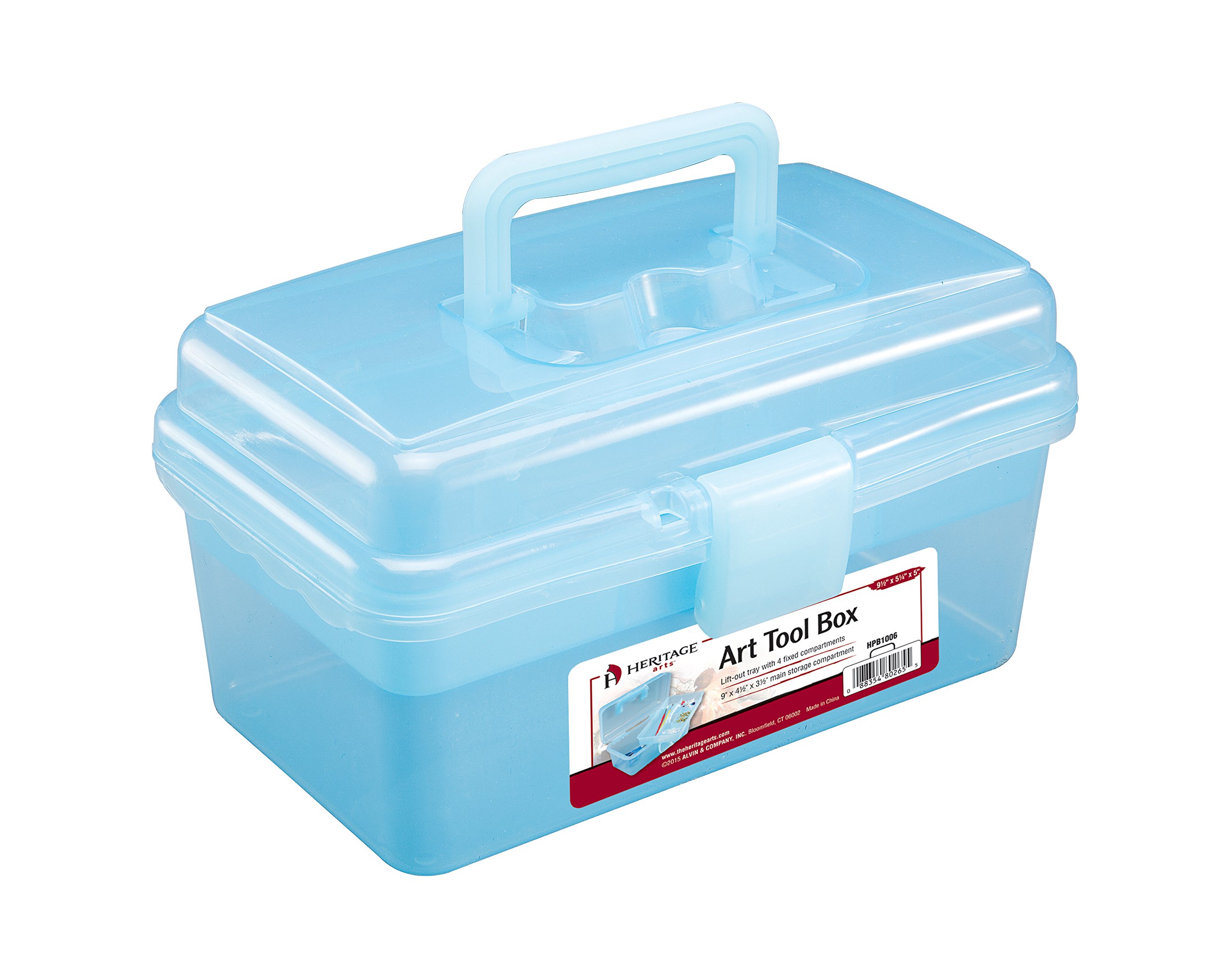 ALVIN Plastic Art Tool Box - Portable Storage Case for Paint Brushes, Markers & Art Supplies - Perfect for Artists, Students & DIY Craft Projects