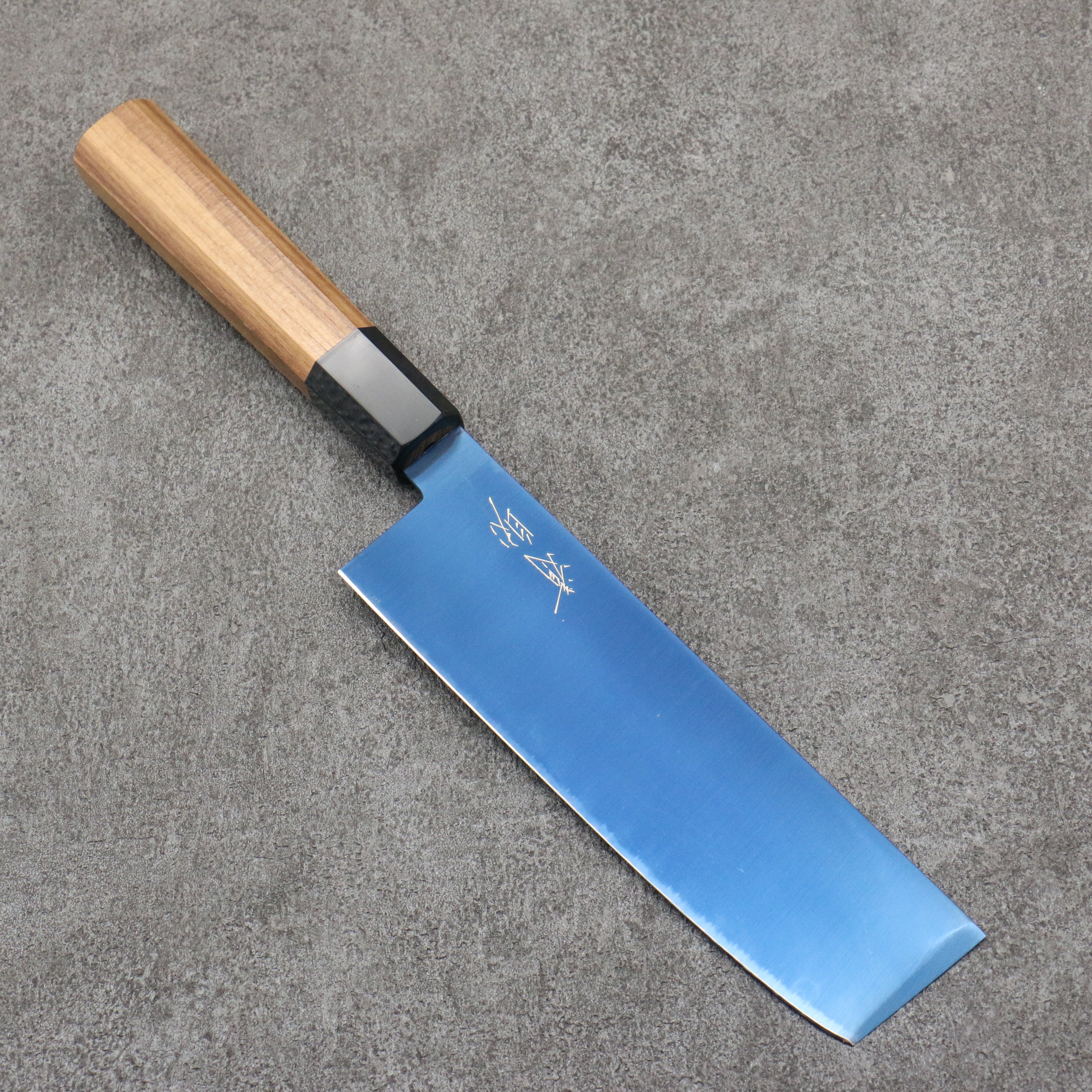 Premium Seisuke SK 85 Nakiri Knife 175mm - Japanese Ion Plated Blade with Teak Wood Handle & Black Plastic Ferrule - Ideal for Vegetable Chopping, Slicing & Food Prep in Professional & Home Kitchens