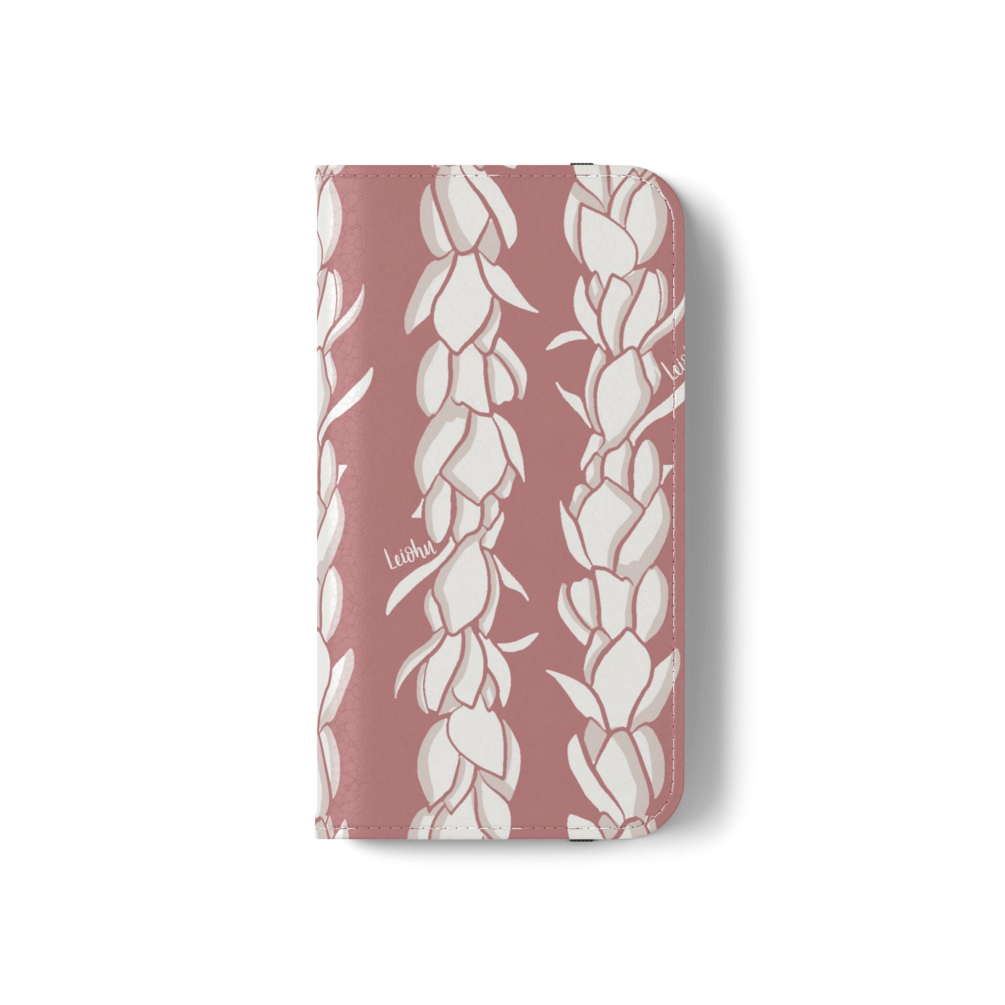 Pikake Lei Folio Case - Premium Hawaiian Flower Design Phone Cover for iPhone & Samsung | Perfect for Travel, Luau Parties & Hawaiian Themed Events
