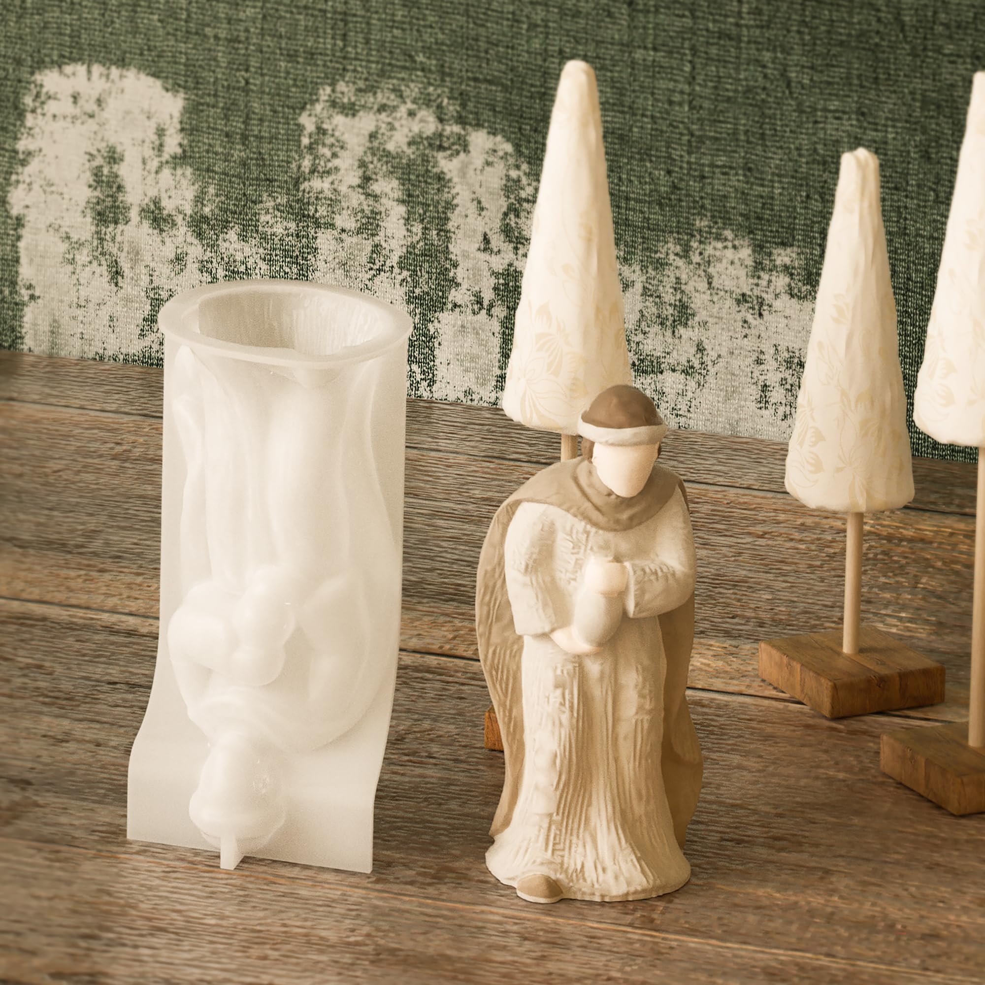 Nativity Scene Silicone Molds Set - Jesus, Mary, Angel & Stable Figures for Resin Casting, Candle Making - DIY Christmas Home Decor & Holiday Crafts - Perfect for Holiday Gifts, Table Centerpieces & Festive Decorations