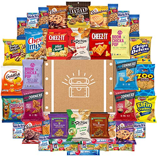 40-Count Snack Chest Gift Assortment Sampler - Mixed Chips & Snacks Variety Box | Perfect for Office, Military, College, Meetings, Schools, Friends & Family | Ideal for Gifts, Parties, Care Packages & Snack Time