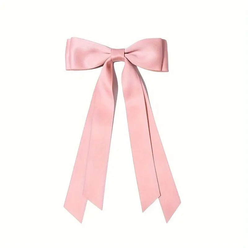 Silky Satin Hair Barrettes with Bows - Elegant Hair Accessories for Women & Girls - Perfect for Weddings, Parties & Everyday Styling