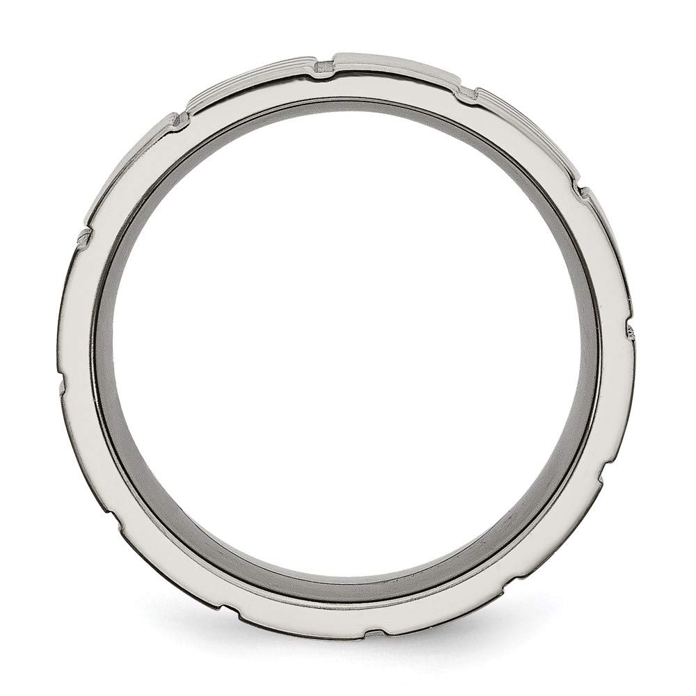 8mm Titanium Notched Satin & Bridal Engagement Wedding Band Ring for Women - Durable & Hypoallergenic Fine Jewelry Gift for Her - Perfect for Proposals, Anniversaries & Everyday Wear