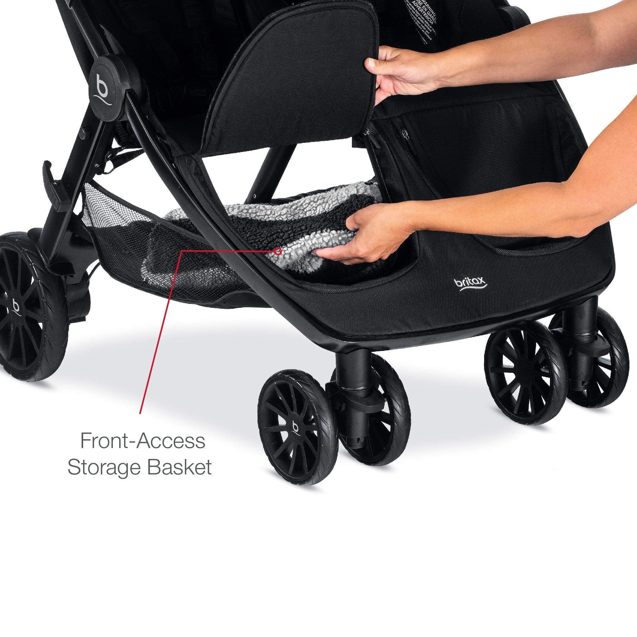 Britax B Lively Double Stroller - Lightweight Side by Side Baby Stroller for Twins | Compact Fold, Adjustable Canopy & Smooth Ride | Perfect for Shopping, Travel & Daily Walks