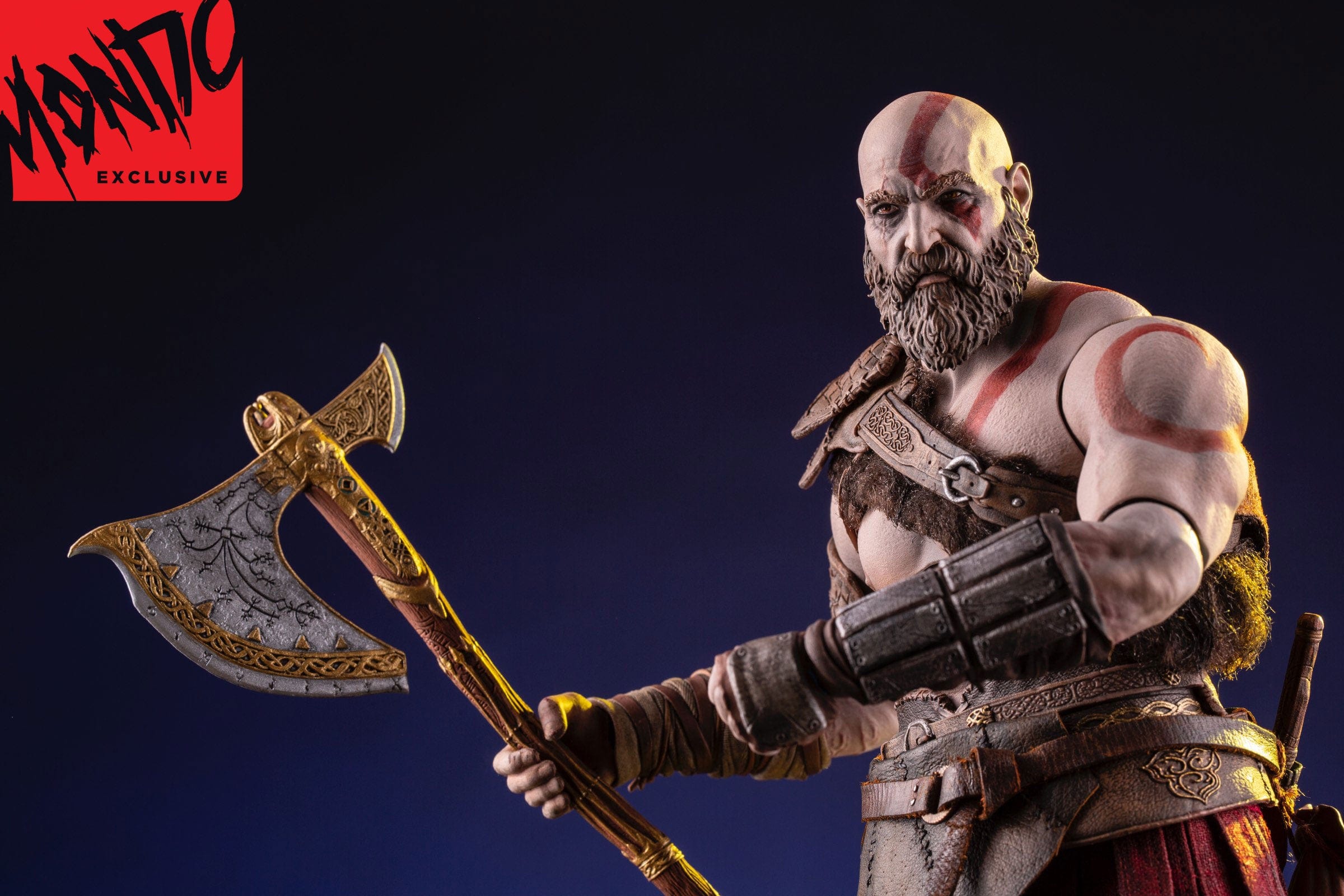 God of War Kratos 1/6 Scale Deluxe Action Figure - Exclusive Collectible for Gamers & Fans - Perfect for Display, Gaming Room Decor, and Cosplay Props