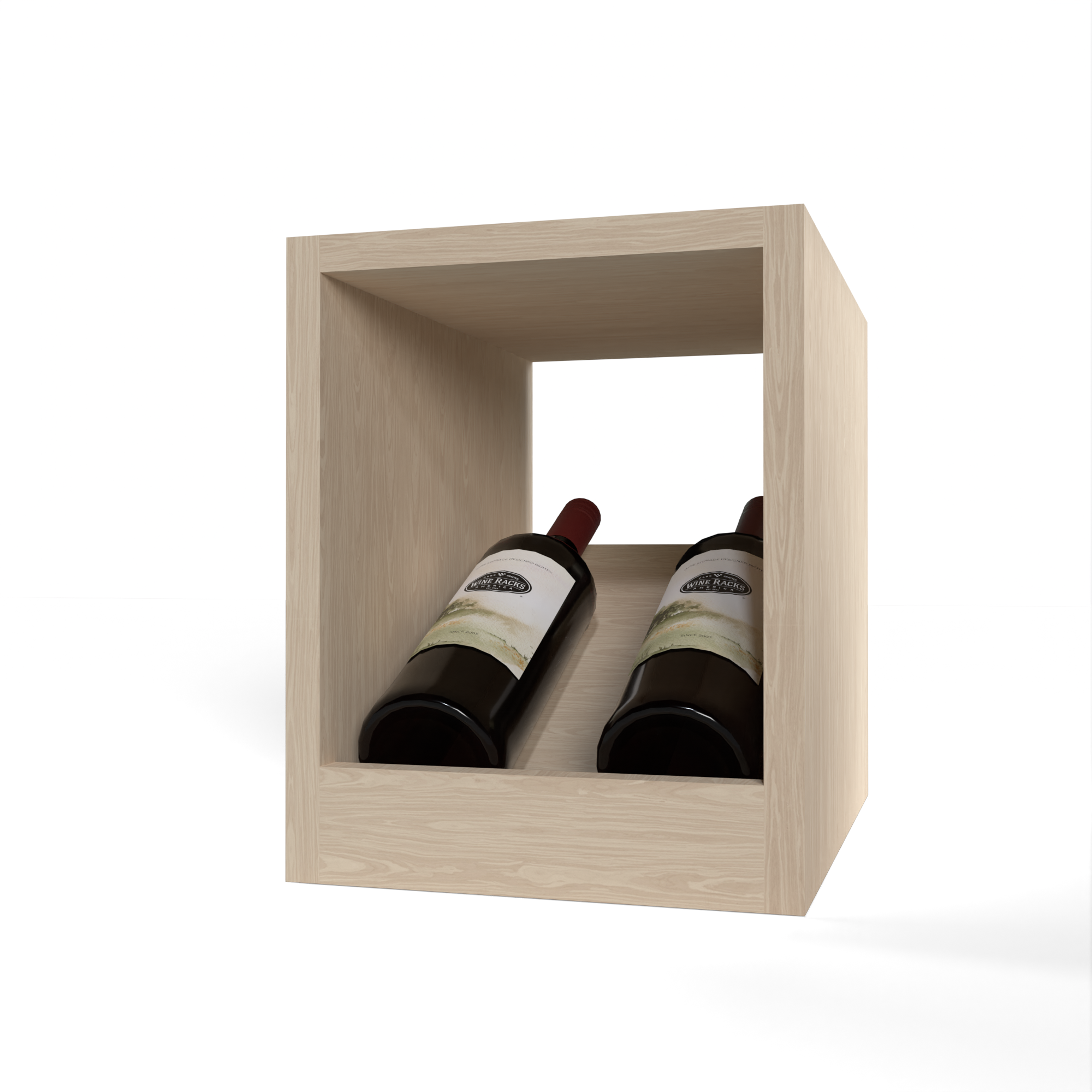 GrandCellar™ 2 Column Full Depth Elevated Wine Display Rack - Holds 12 Bottles - Perfect for Wine Cellars, Bars, and Home Decor