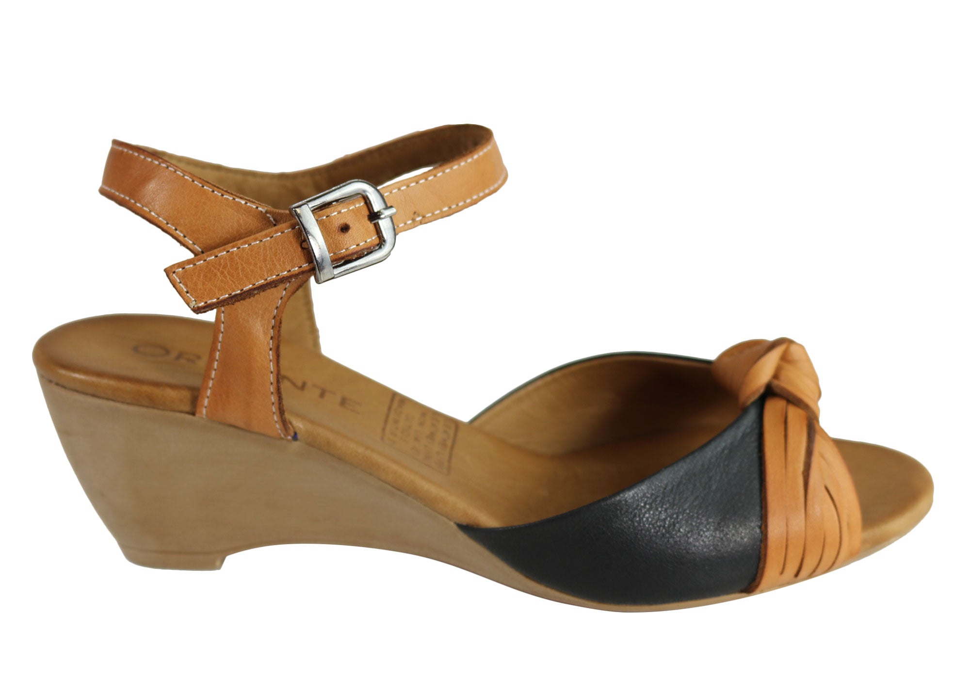 Orizonte Toronto Women's European Leather Comfortable Wedge Sandals - Stylish Summer Casual Shoes for Walking, Travel & Beach Outfits