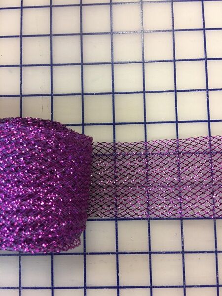 2.25 Inch Waffle Ribbon Horsehair Trim - Purple Close Out for DIY Crafts, Costume Design & Home Decor