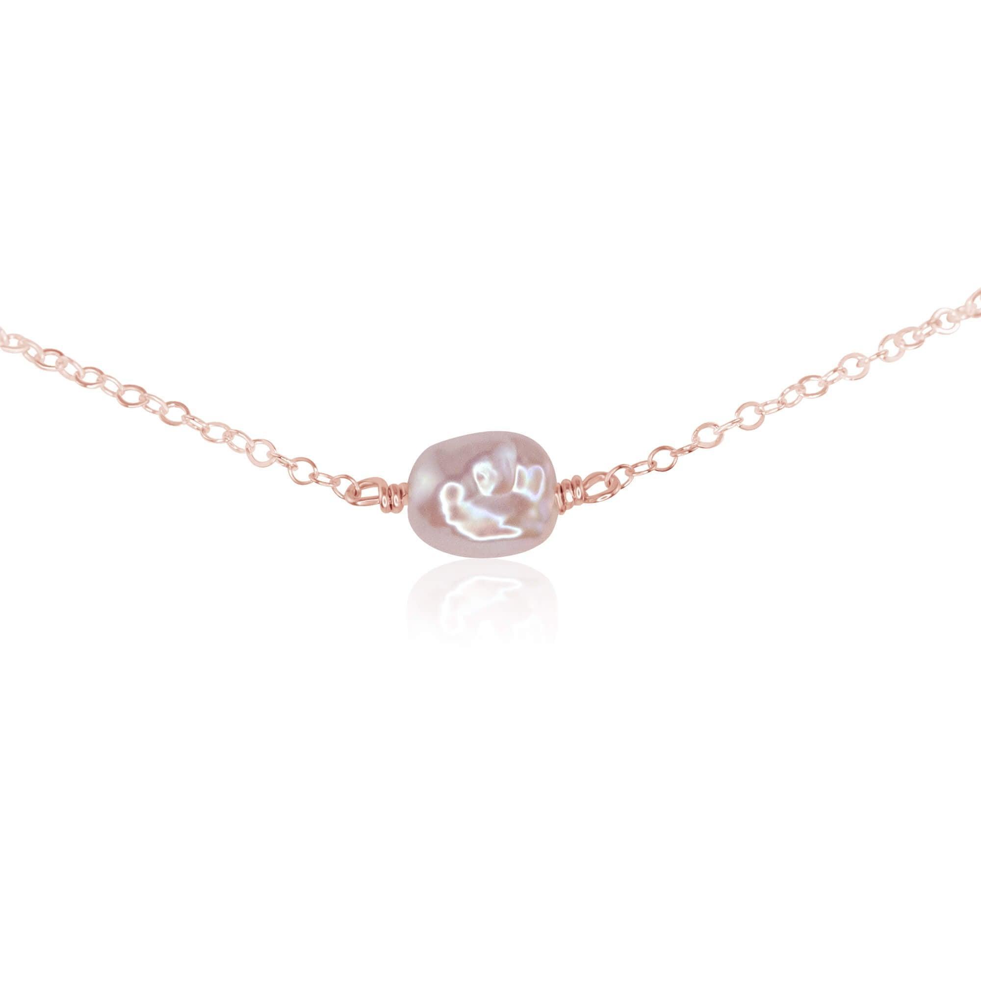 Elegant Tiny Raw White Freshwater Pearl Crystal Nugget Choker Necklace - Perfect for Weddings, Parties & Everyday Boho Style