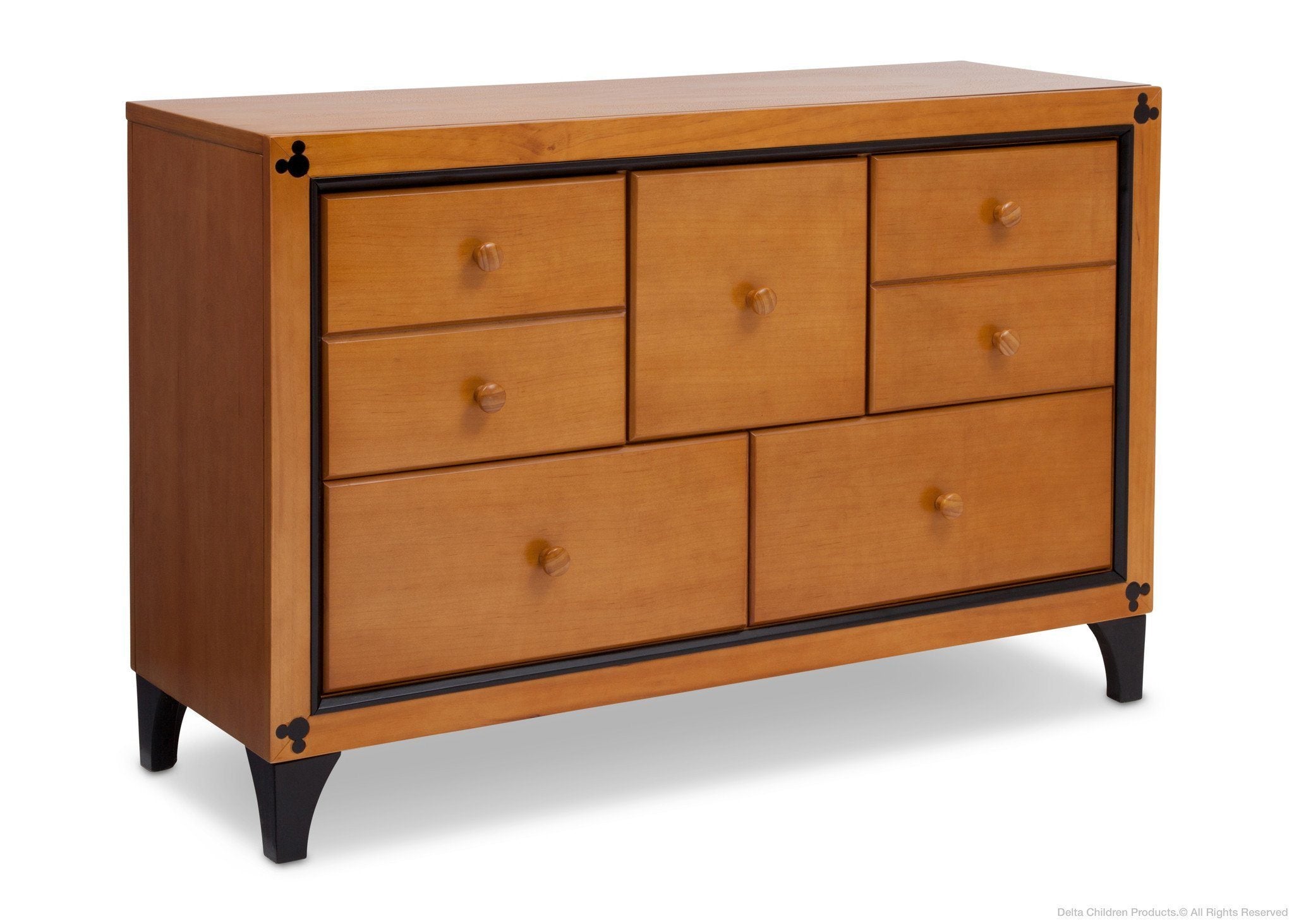 Disney Mickey Mouse 5-Drawer Dresser for Kids - Wooden Storage Cabinet for Bedroom & Nursery - Perfect for Organizing Clothes, Toys & Accessories