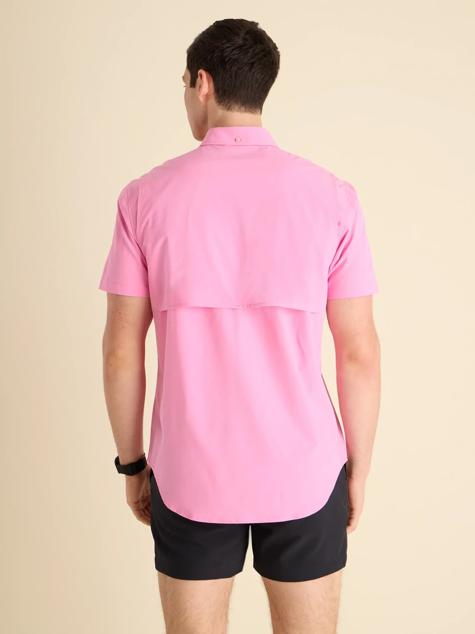 Chubbies The Pink n' Proud Short Sleeve Sport Shirt - Medium Pink | Comfortable & Stylish Activewear for Men | Perfect for Gym, Running & Casual Outings