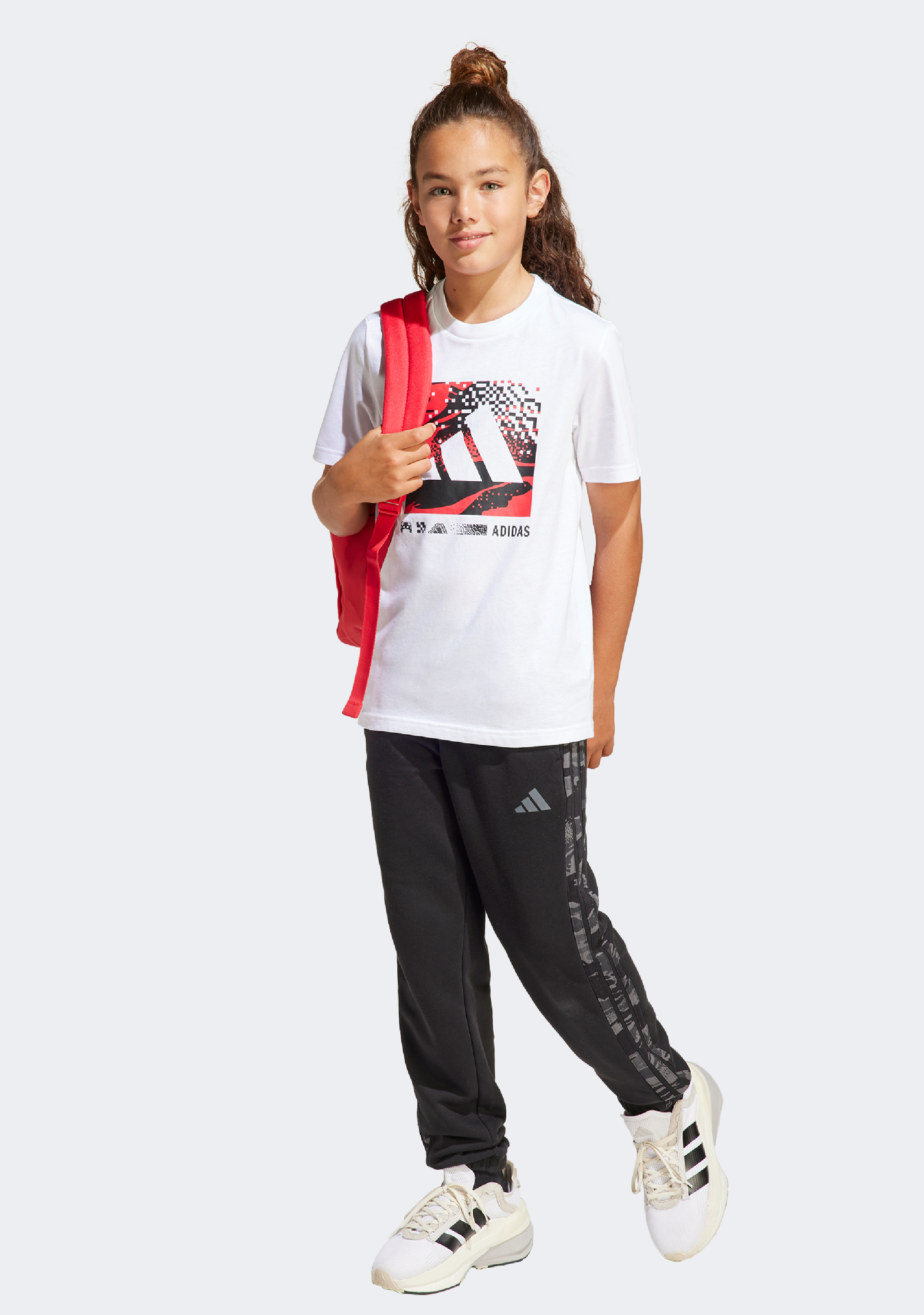 Adidas Kids' Camo Logo T-Shirt - Comfortable Cotton Short Sleeve Graphic Tee for Boys & Girls - Perfect for School, Play & Everyday Wear