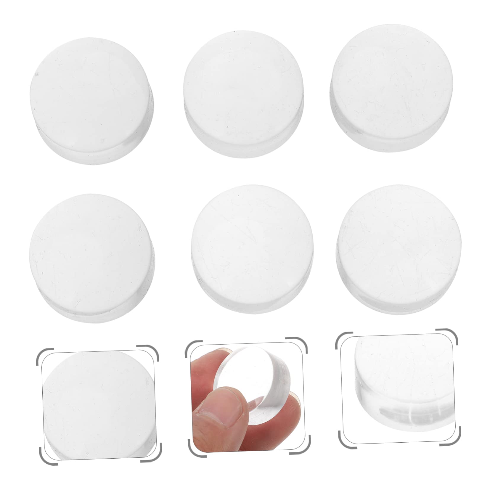 6-Piece Clear Nail Polish Set with Silicone Stamp for French Manicure - Nail Art Tool Kit with Replacement Heads & Pointy Silica Gel Tips - Perfect for Salon Professionals & Home Nail Care
