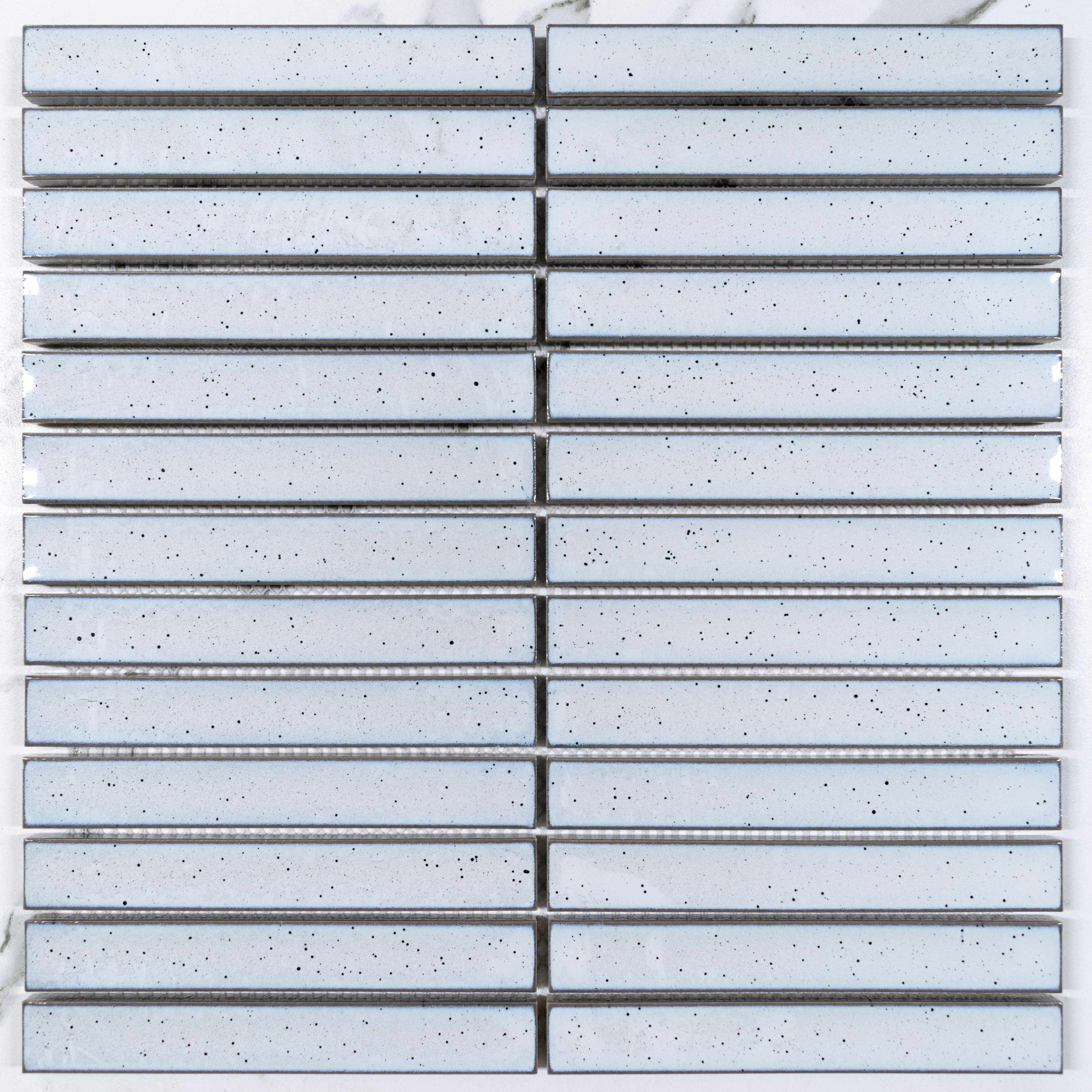 Premium Glossy White Bamboo Kit Kat Tile 20x145mm - Perfect for Kitchen Backsplash, Bathroom Walls & Modern Interior Design