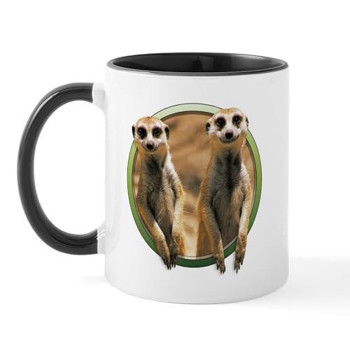 White/Black Inside - Smiling Meerkats Mug