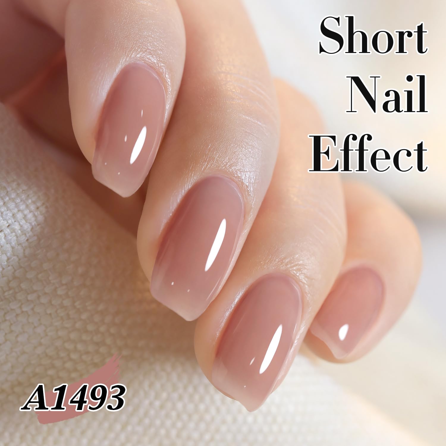 Double Rhythm 0.50 OZ Gel Nail Polish - 15ML Soak Off UV/LED Polish in Dark Nude (B-A1493) - Pastel, Light & Deep Colors for Professional Salon Quality Manicures at Home | Perfect for Women's Nail Art, DIY Designs & Special Occasions