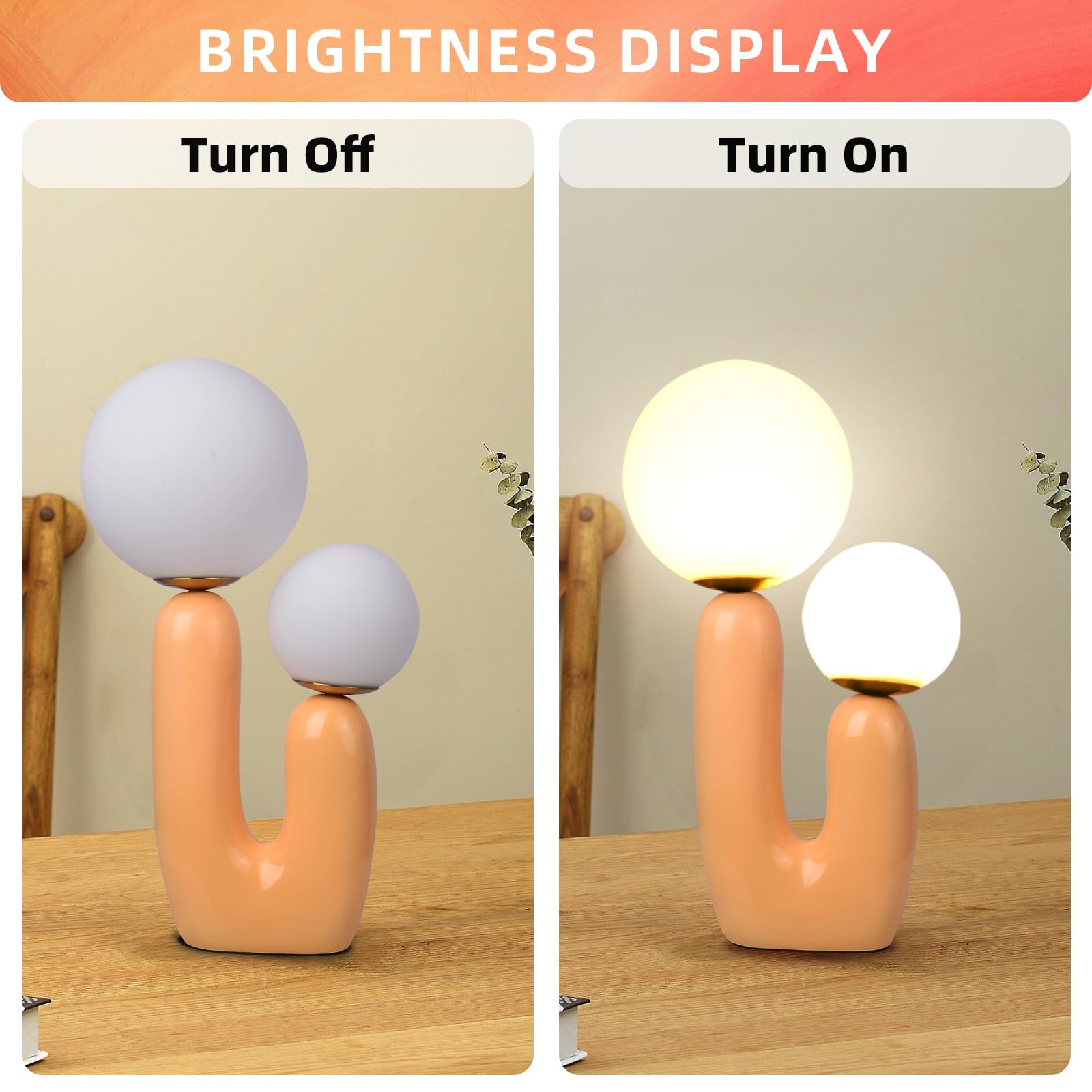 Arturesthome Nightstand Desk Lamp - Nordic Style LED Bedside Table Lamp for Living Room & Bedroom, Beige - Perfect for Reading, Working, and Creating Cozy Ambiance