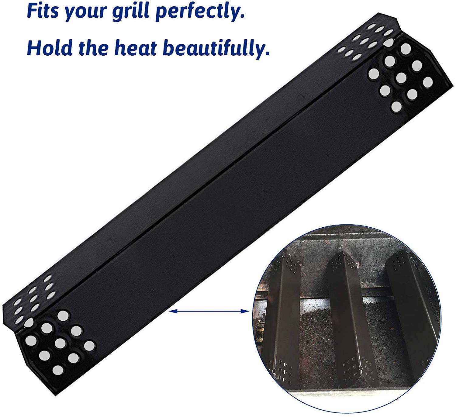 Nexgrill 720-0896B 720-0896C 720-0882A 720-0896 720-0925 Replacement Heat Plates - 6 Pack Flame Tamers for Deluxe 6 Burner Grills - Compatible with Grill Master 720-0697 - Perfect for Outdoor BBQ, Backyard Cooking & Grilling Parties